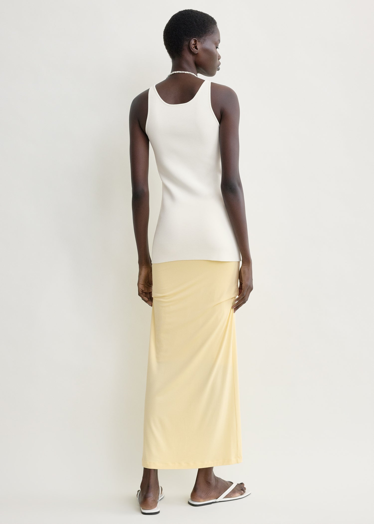 Draped jersey skirt buttercup