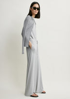 Jersey drawstring trousers pale grey mélange
