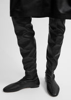 Deconstructed stretch nappa boots black