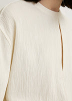 Soft tunic top off-white petite