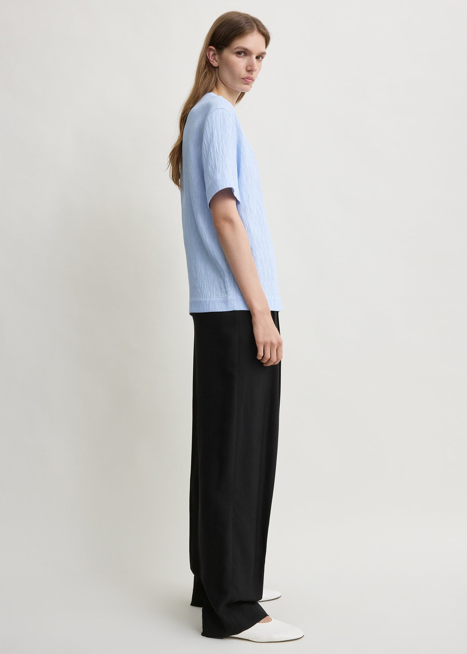 Soft tunic top sky petite
