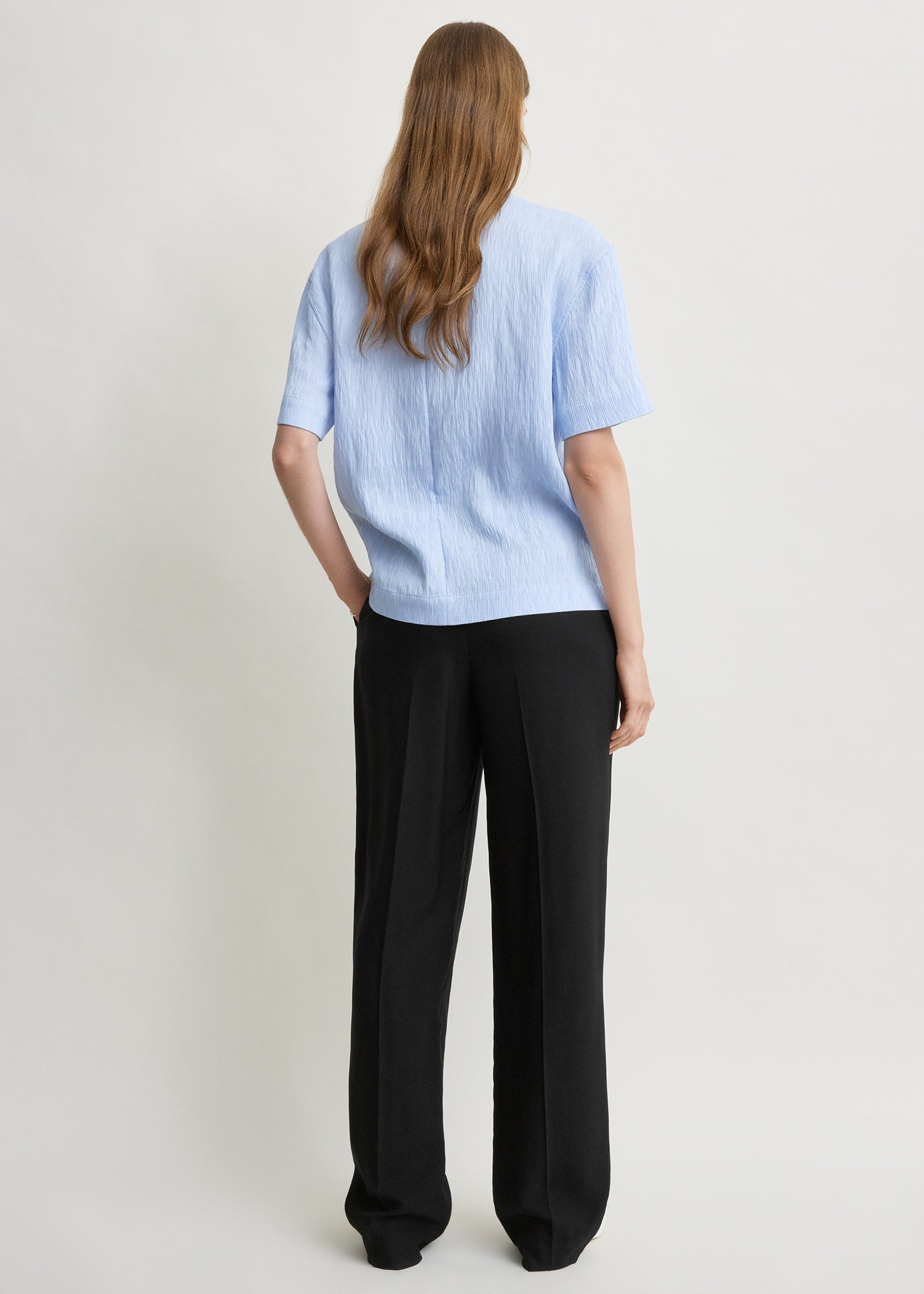 Soft tunic top sky petite