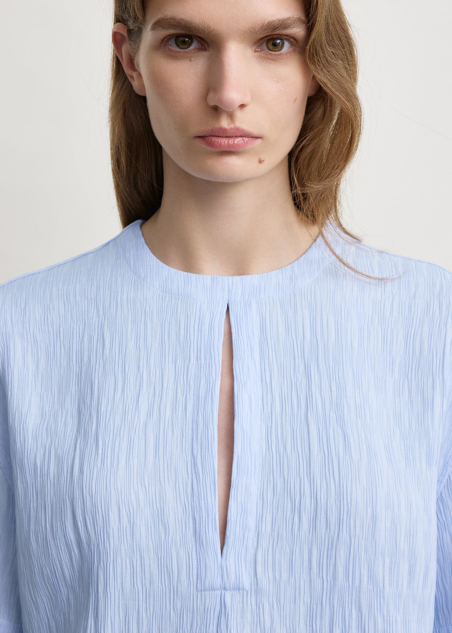 Soft tunic top sky petite