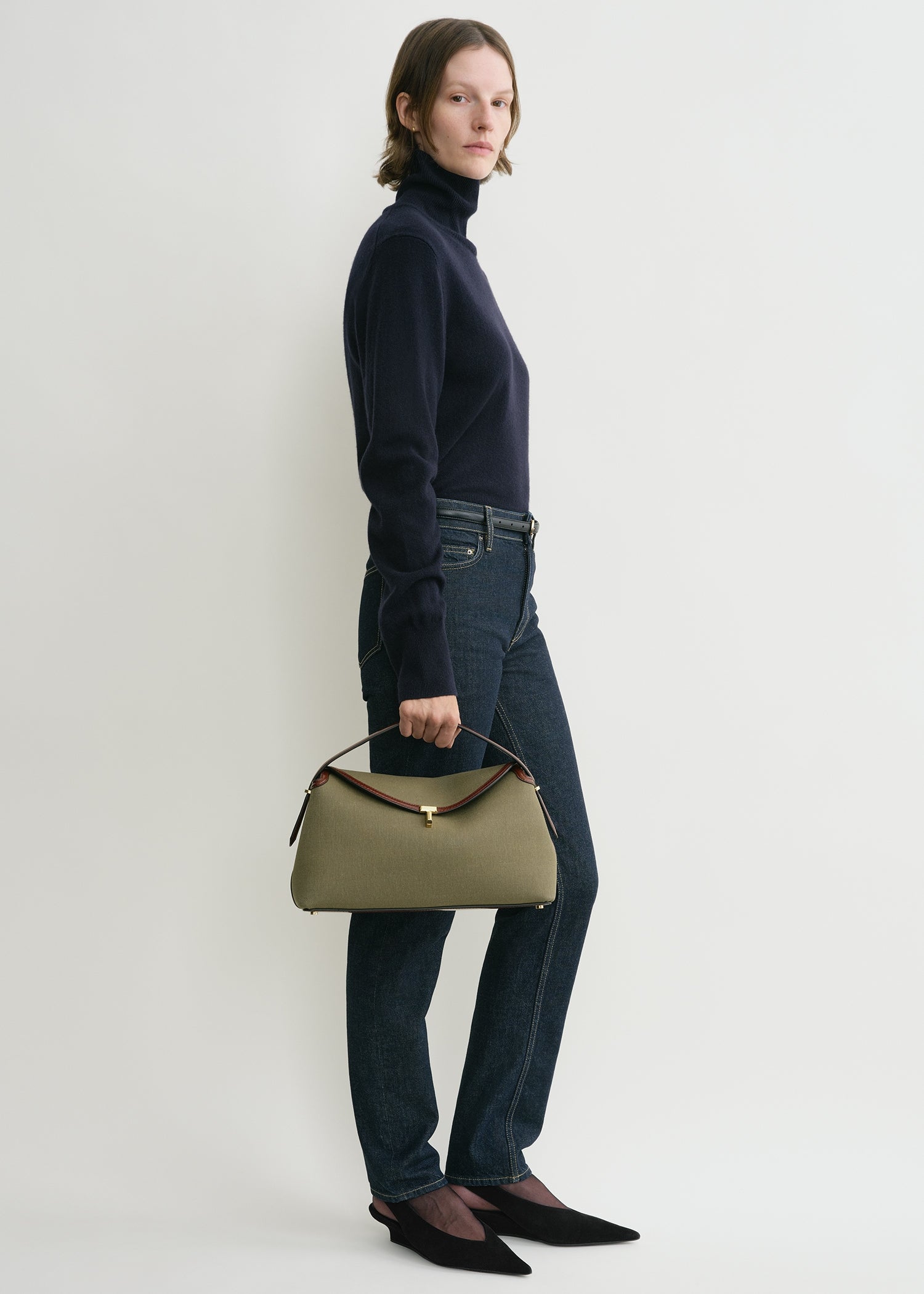 T-lock canvas top handle khaki green