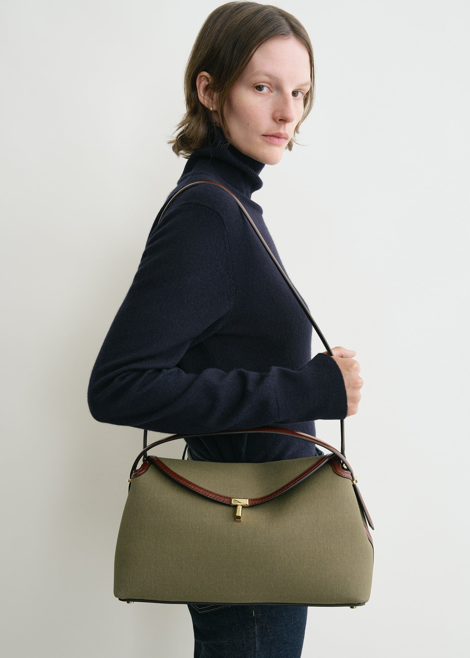 T-lock canvas top handle khaki green