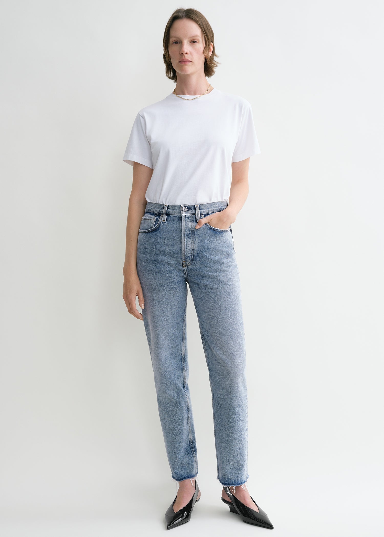 Classic cut denim worn blue – TOTEME
