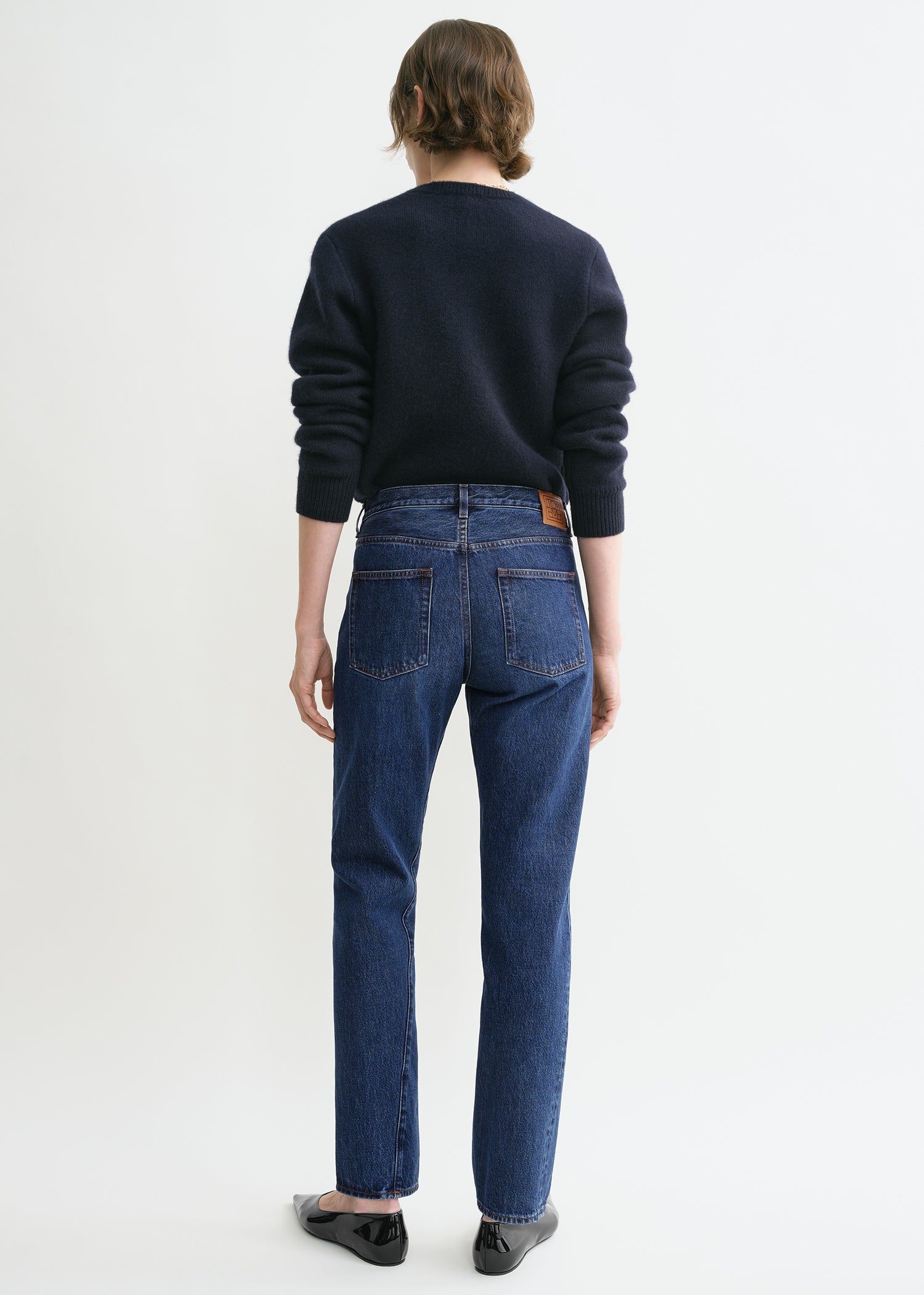 Twisted seam denim dark blue – TOTEME