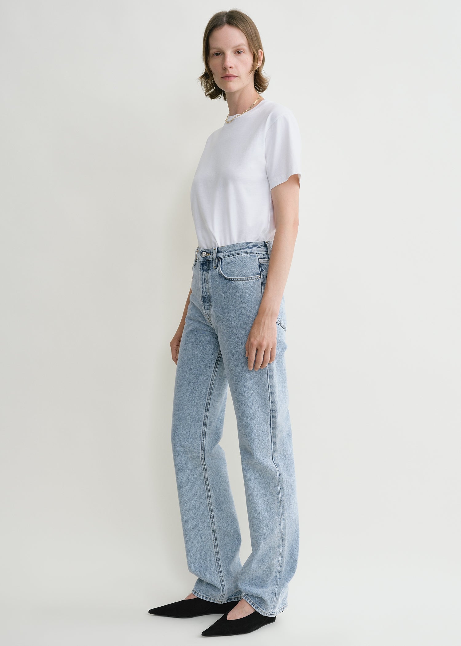 Classic cut denim full length cool blue – TOTEME