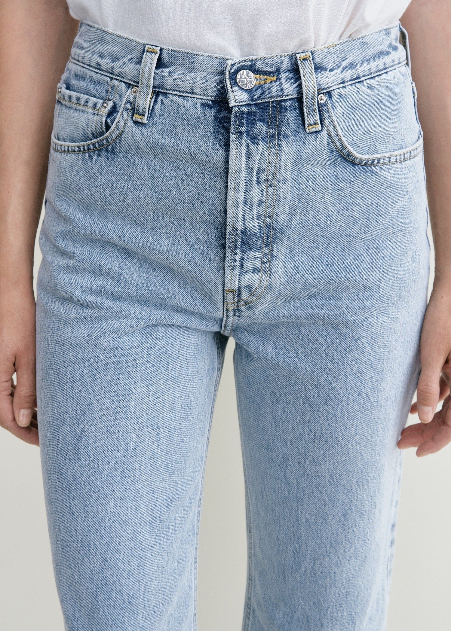Classic cut denim full length cool blue – TOTEME