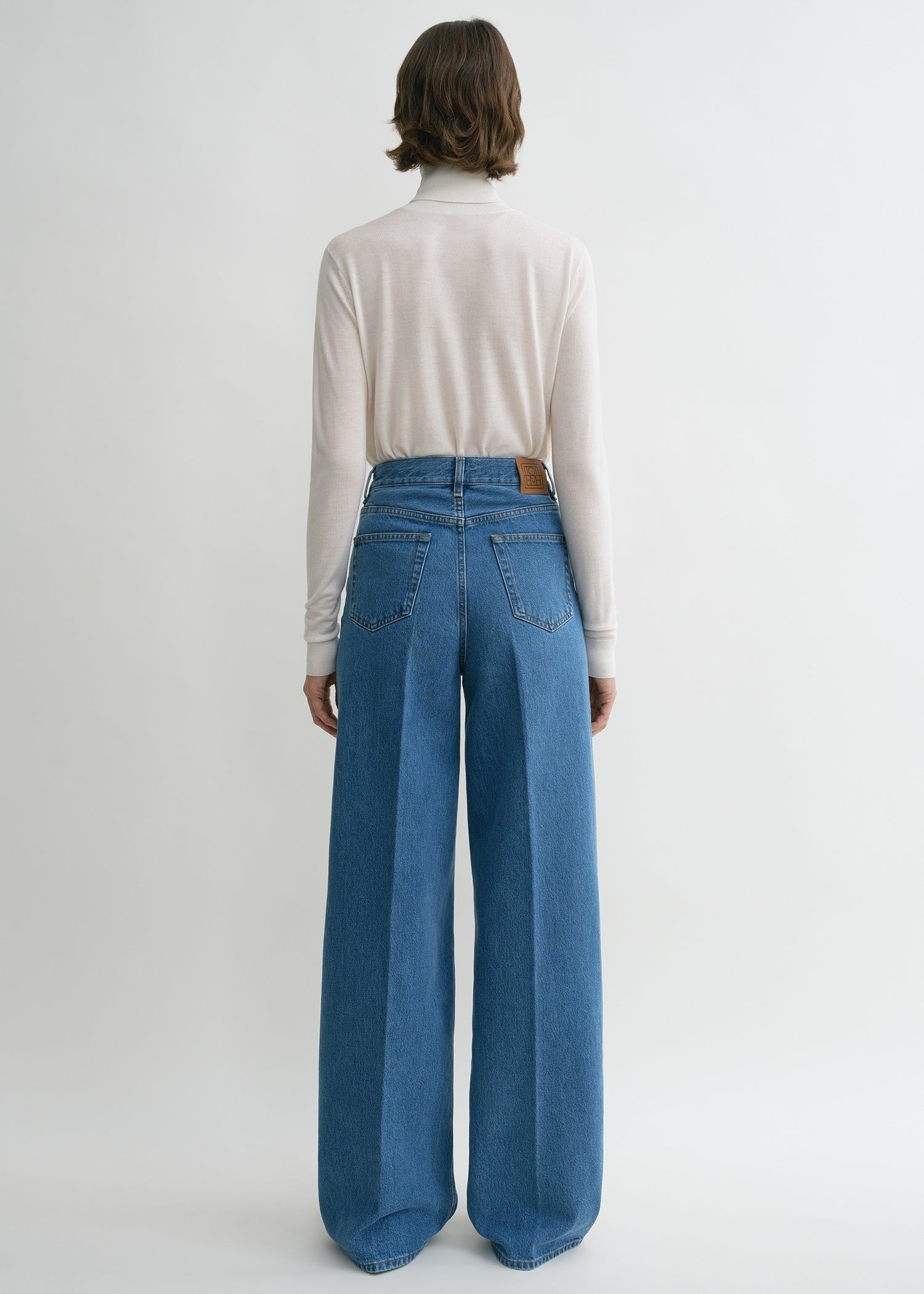 Wide leg denim vibrant blue – TOTEME