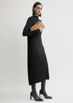 T-lock leather clutch camel