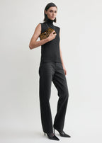 Mini T-lock pony hair clutch leopard