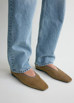 Minimalist suede ballerinas hazel