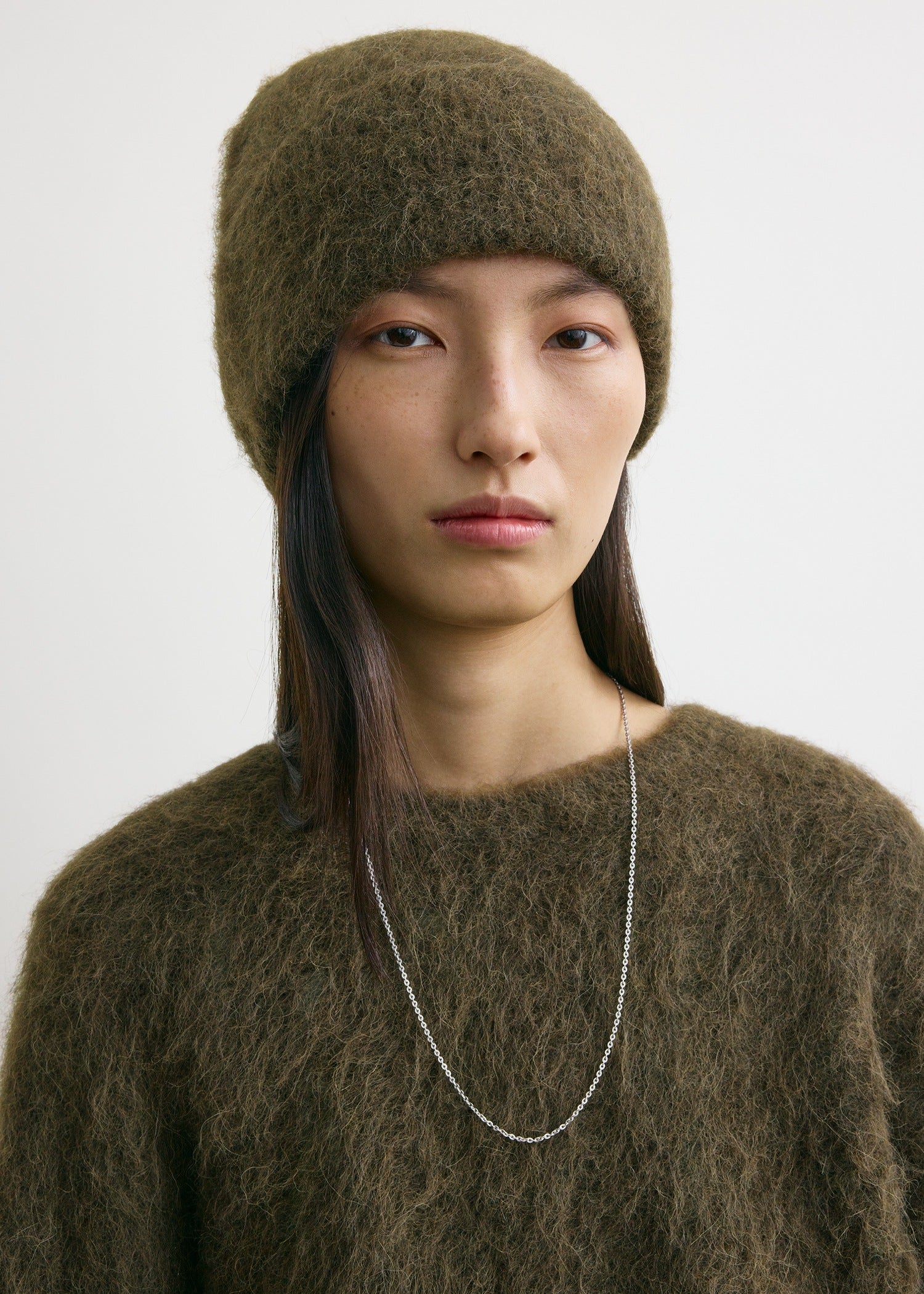 Alpaca knit beanie pepper