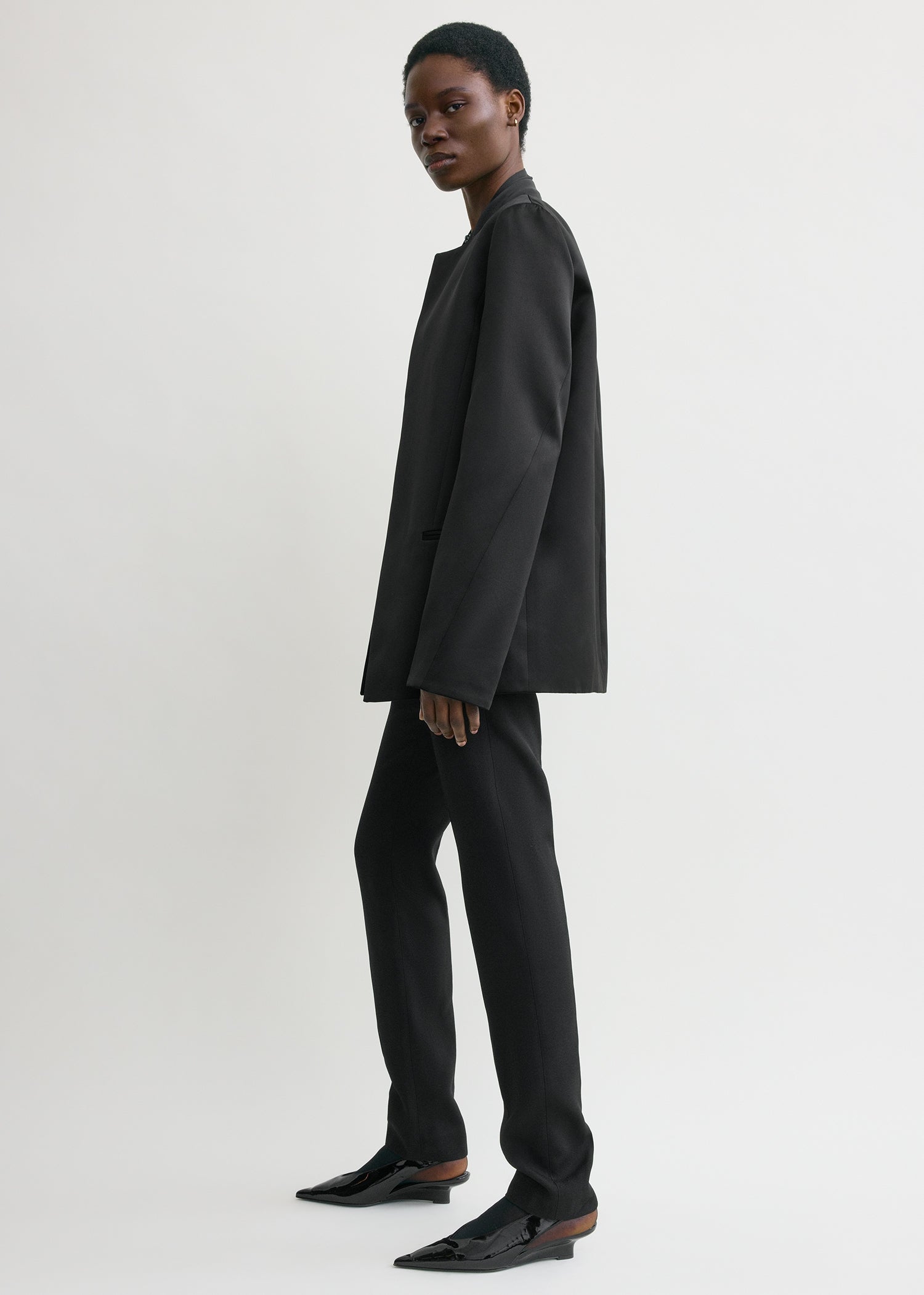 Satin dinner jacket black