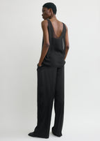 Chiffon slip top black