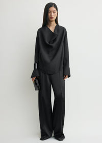 Cowl blouse black