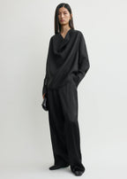 Cowl blouse black