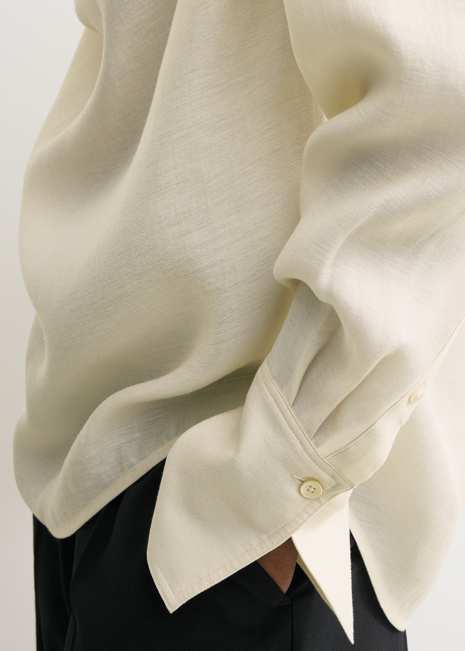 Cowl blouse ecru
