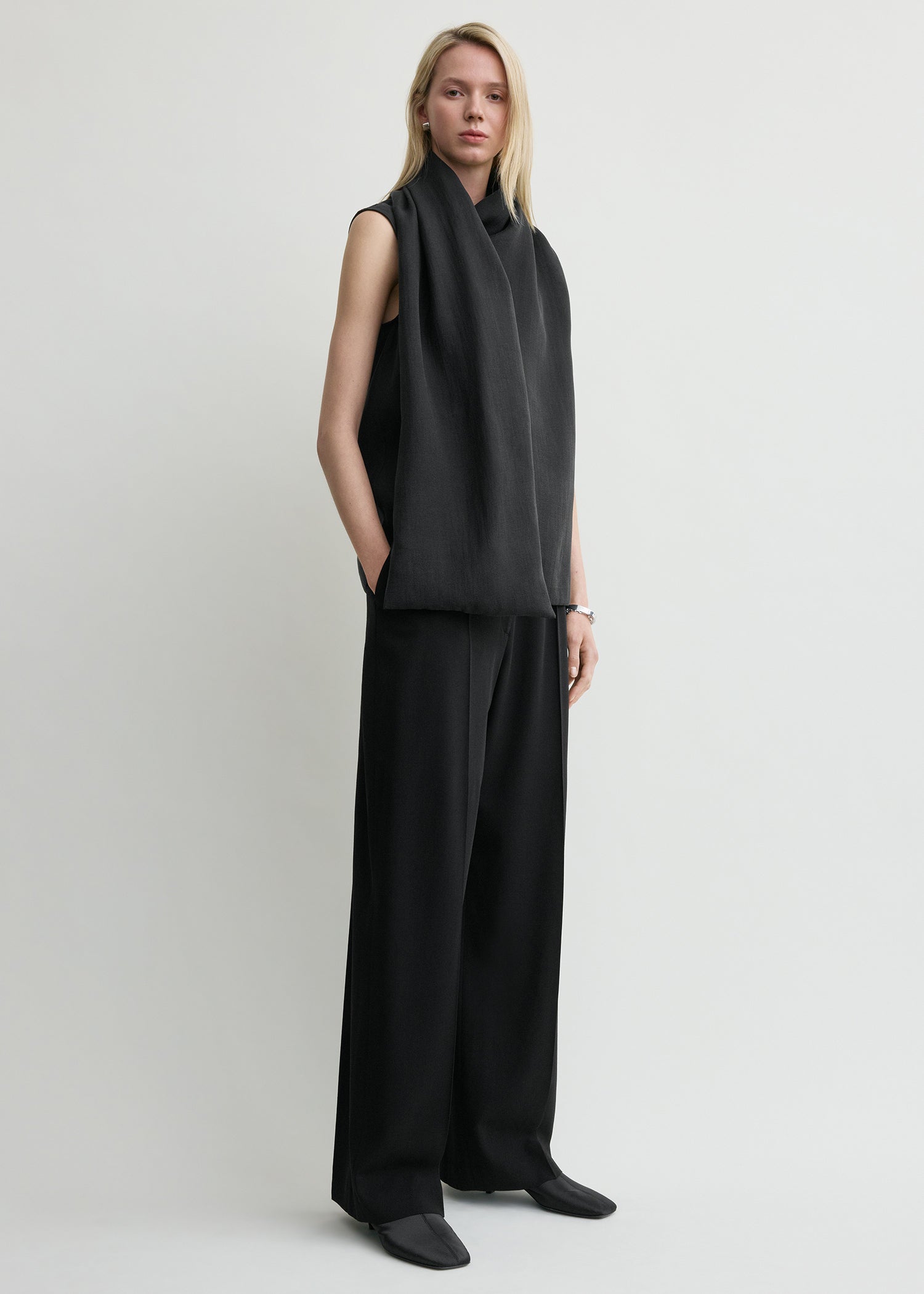 Scarf blouse black