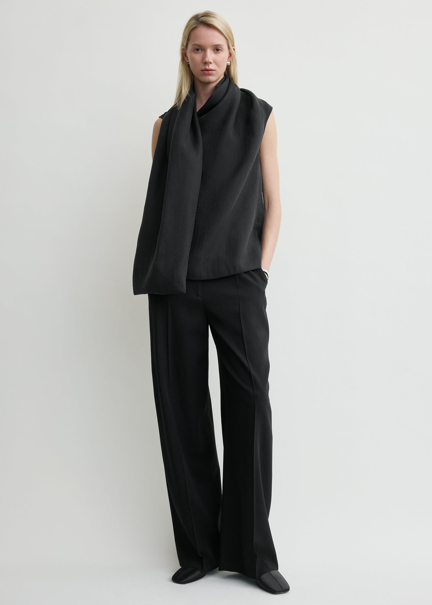 Scarf blouse black