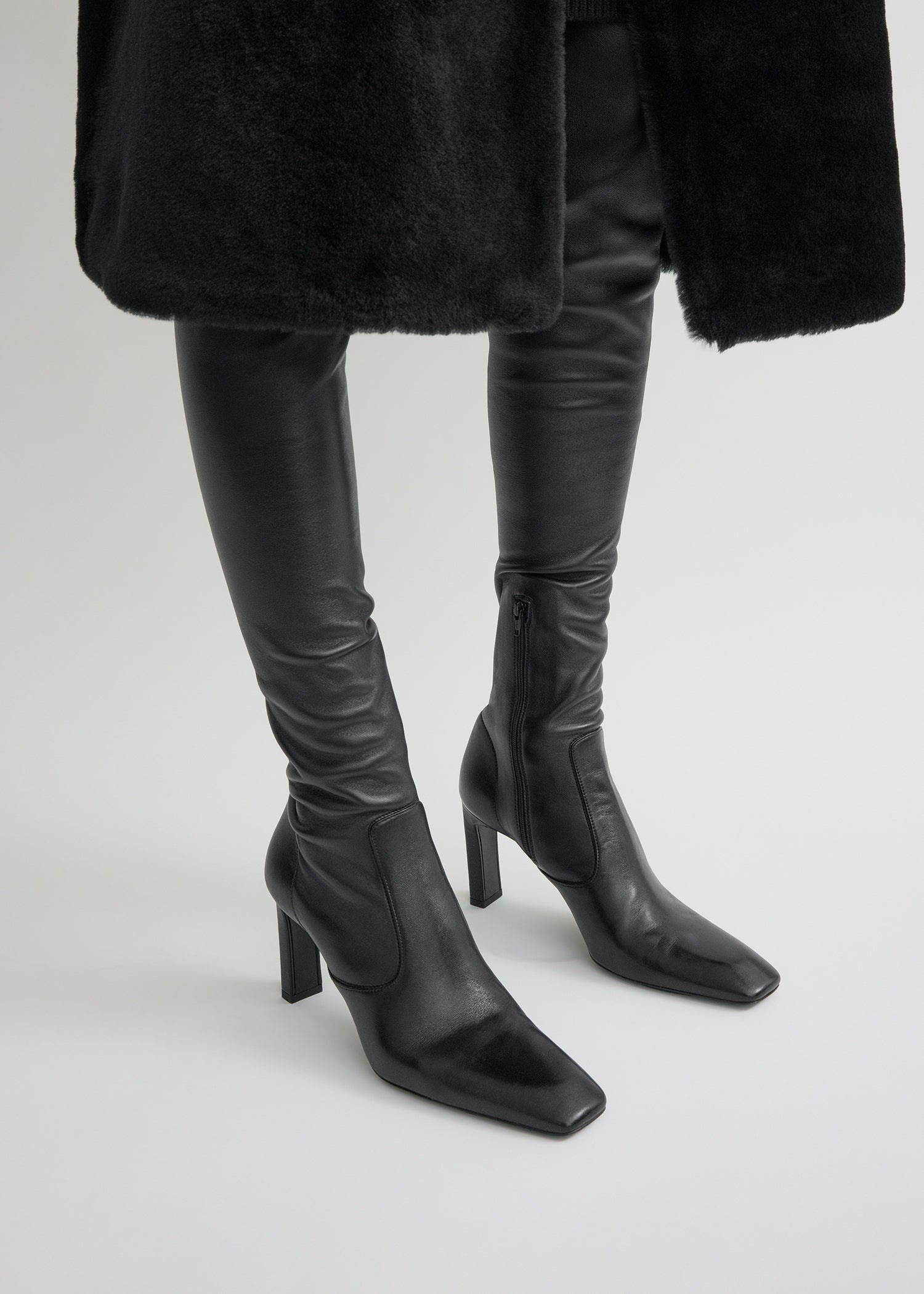 Nappa over-the-knee boots black – TOTEME