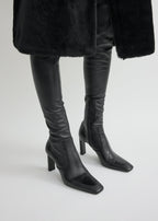 Nappa over-the-knee boots black