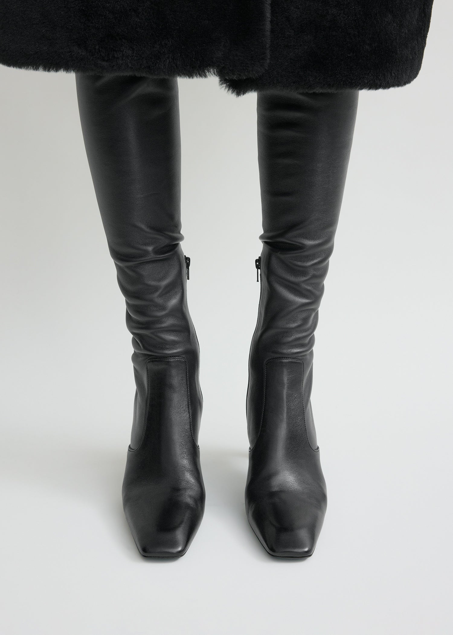 Nappa over-the-knee boots black – TOTEME