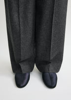Satin ankle boots navy