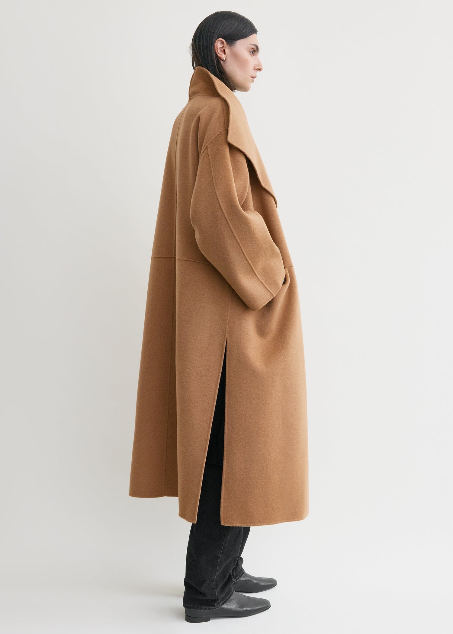 Signature wool cashmere coat camel – TOTEME