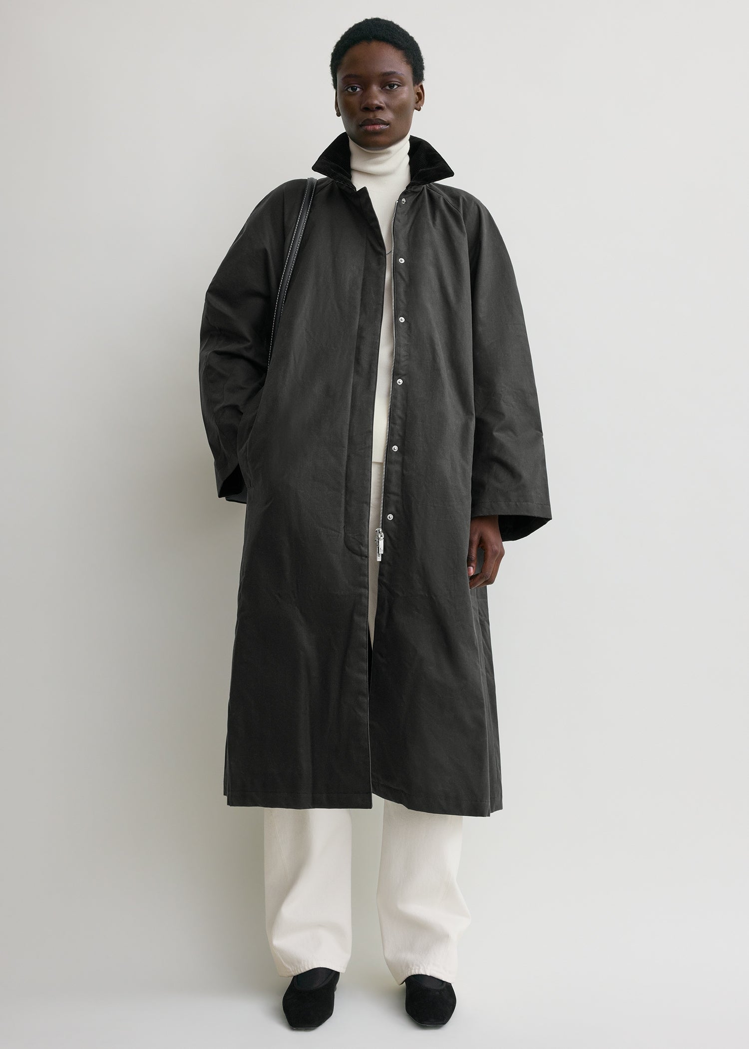 Country coat washed black