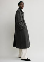 Country coat washed black