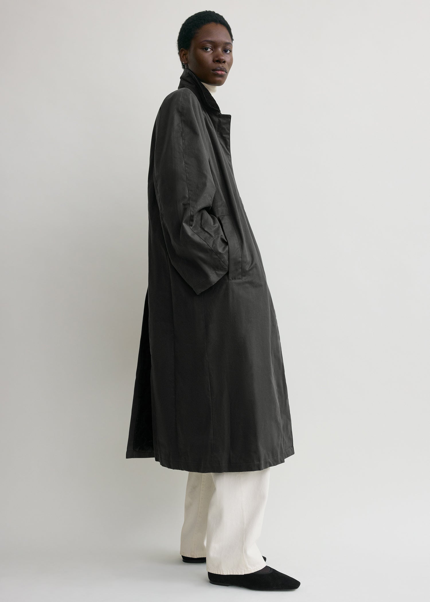 Country coat washed black