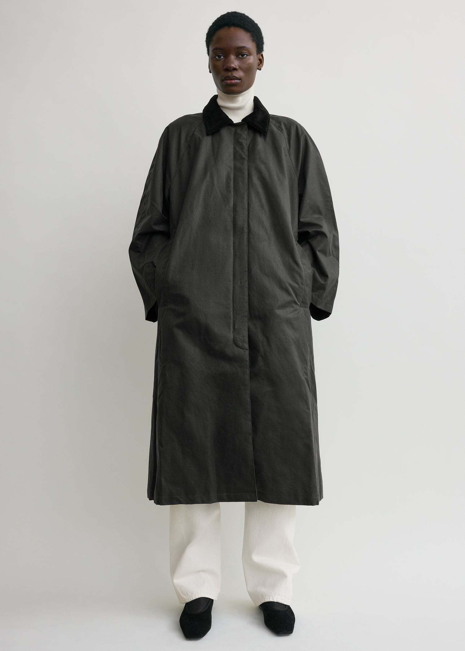 Country coat washed black