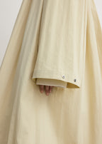 Gathered parachute coat ecru