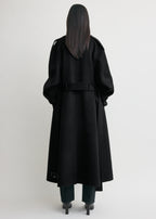 Doublé winter trench black