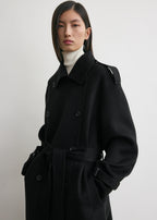 Doublé winter trench black