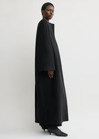 Bell-sleeve coat black