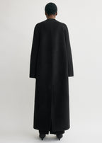 Bell-sleeve coat black