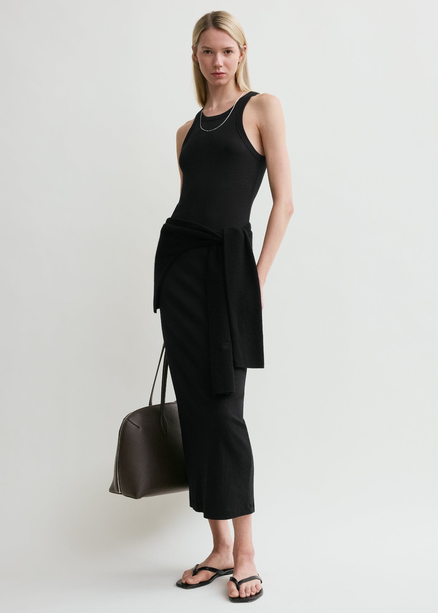 Toteme - Curved rib Tank Dress Black - M - Women Toteme - Curved rib Tank Dress Black - M - Women