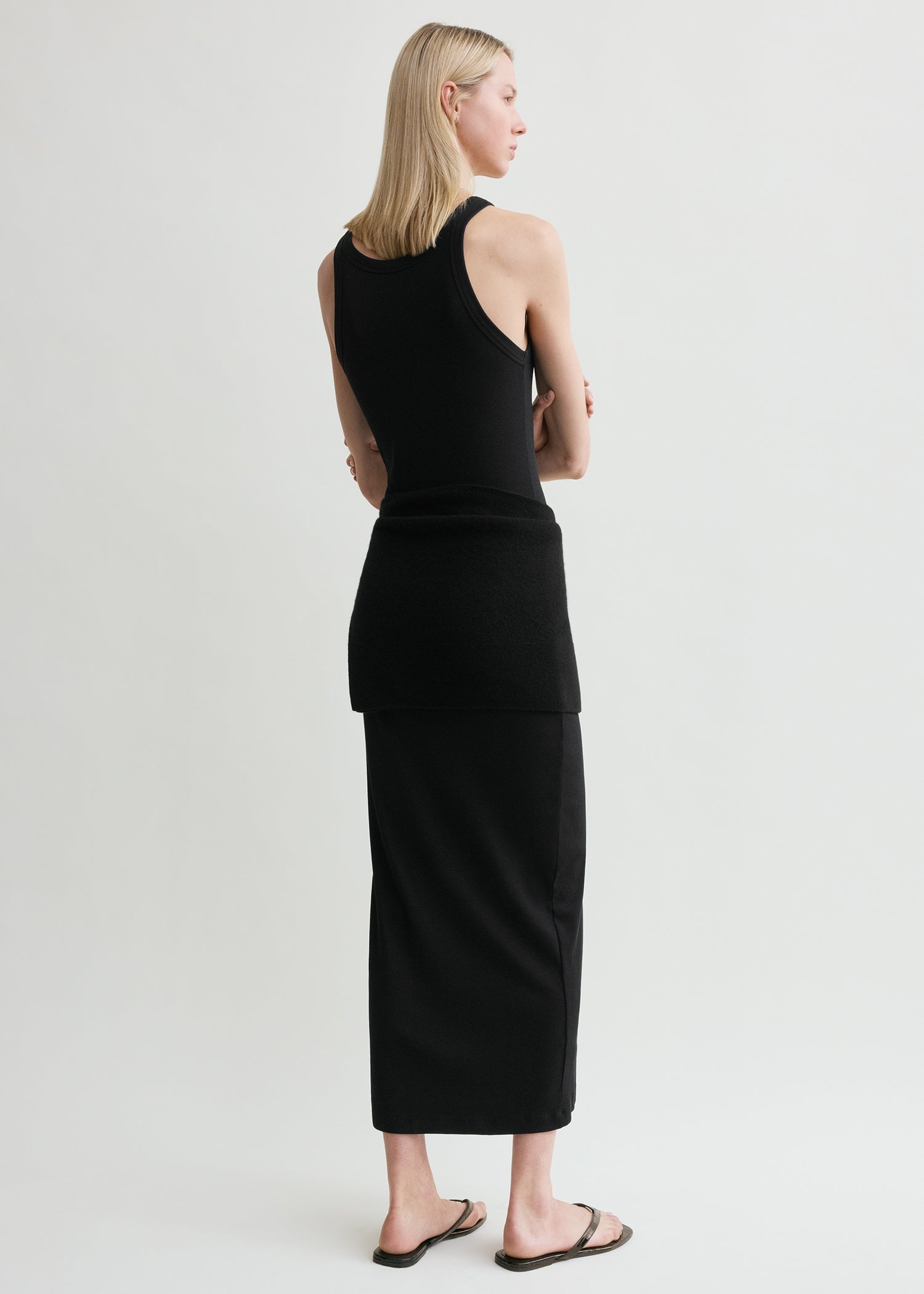 Toteme - Curved rib Tank Dress Black - M - Women Toteme - Curved rib Tank Dress Black - M - Women