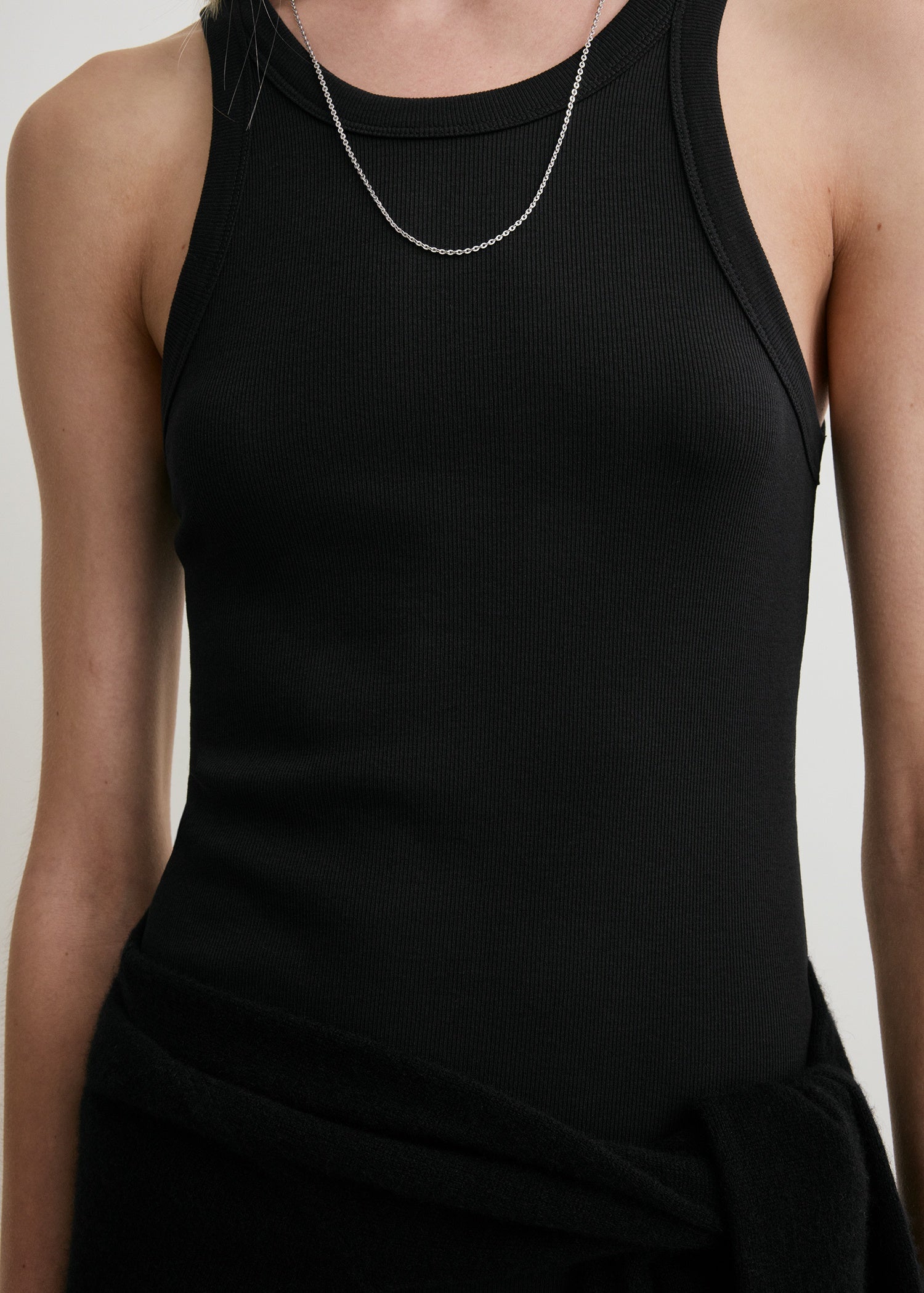 Toteme - Curved Rib Tank Dress Black - L - Women Toteme - Curved Rib Tank Dress Black - L - Women