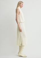 Fringed scarf dress milk