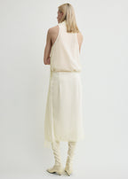 Fringed scarf dress milk