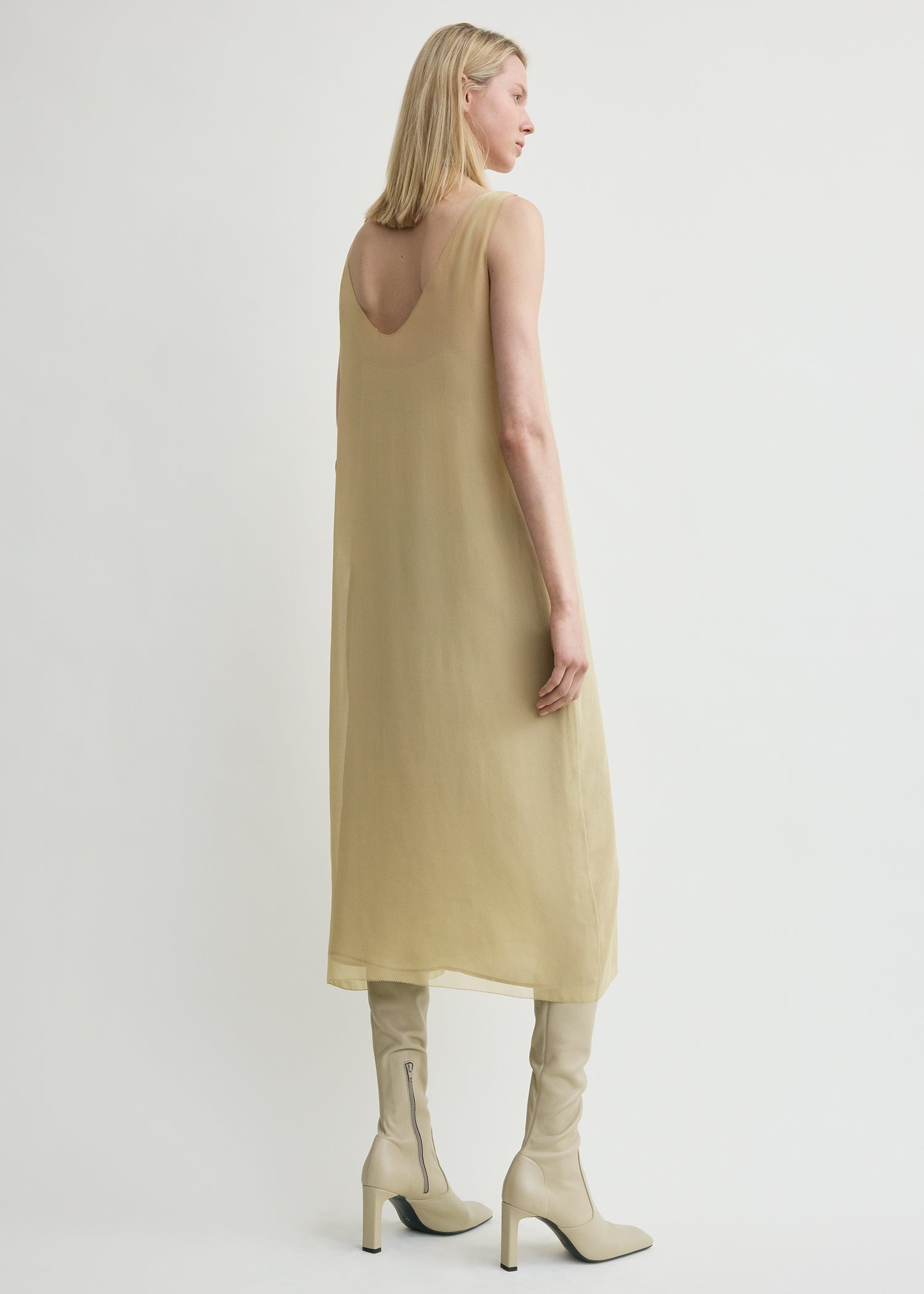Chiffon slip dress rye