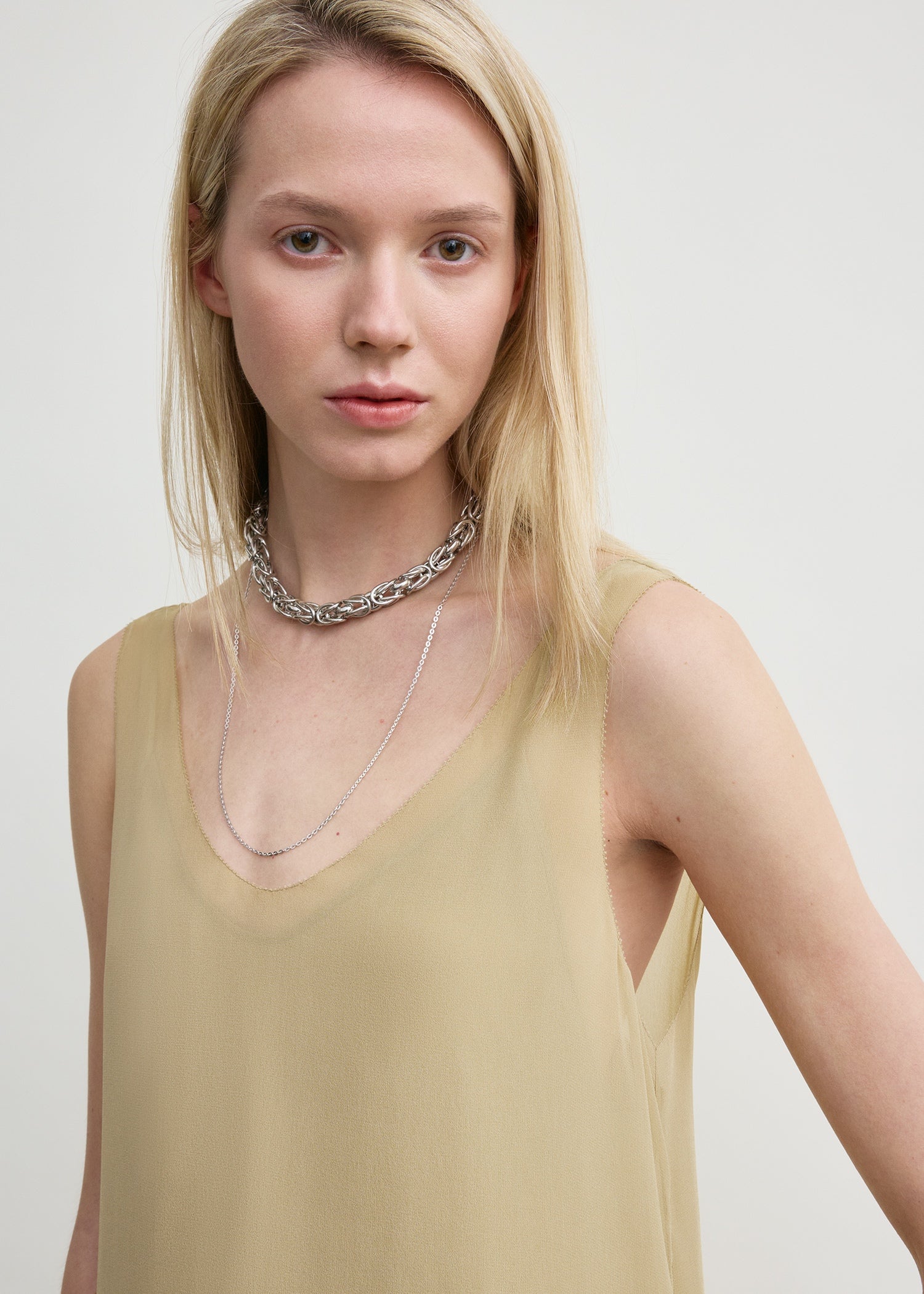 Chiffon slip dress rye