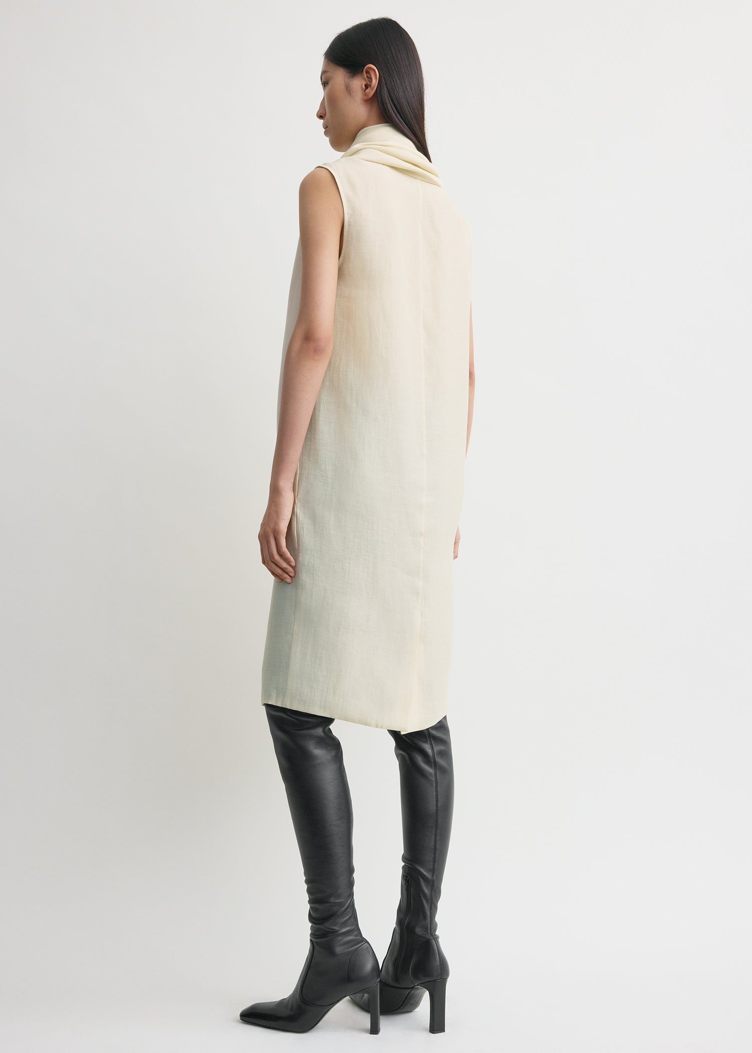 Scarf dress ecru