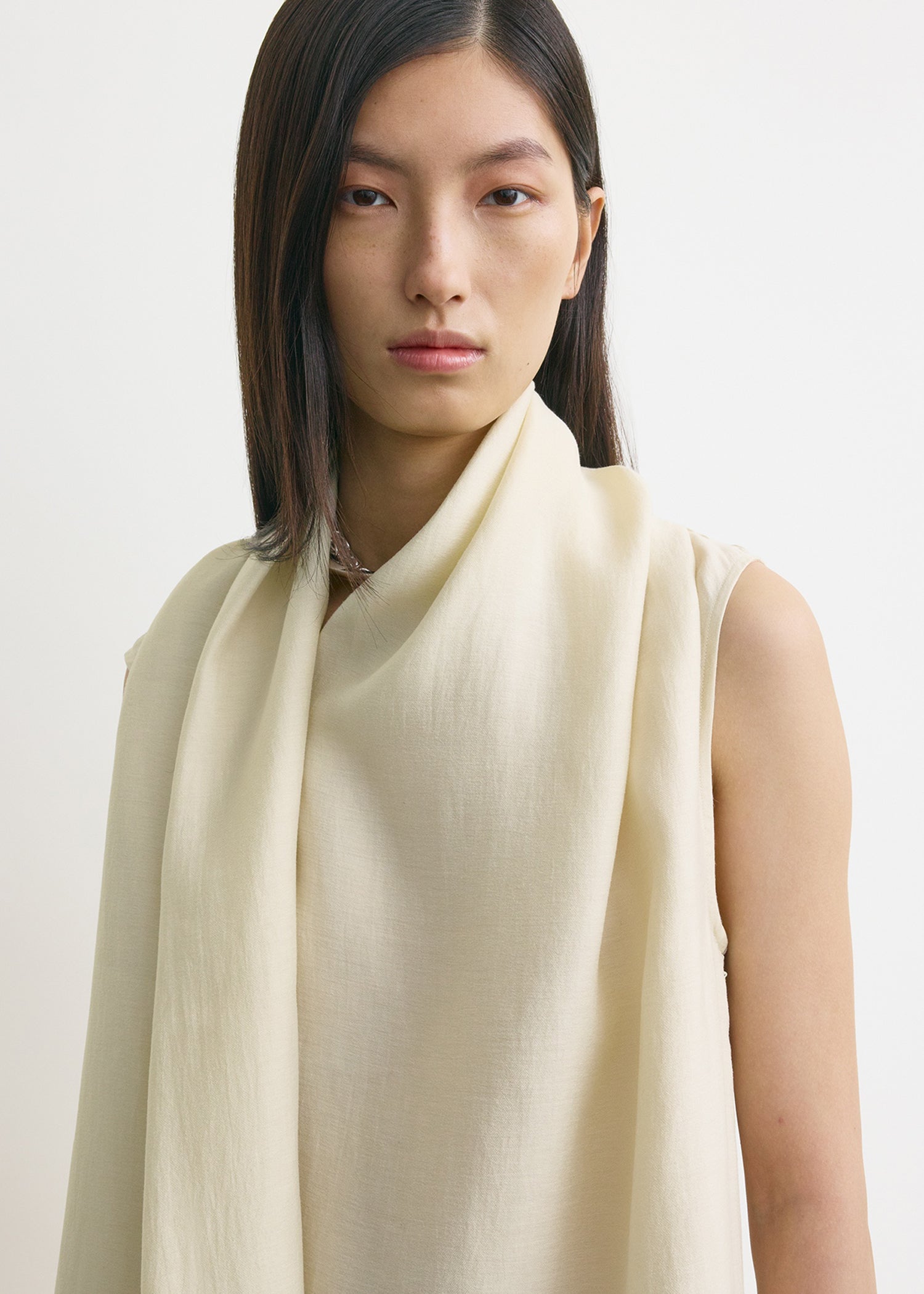 Scarf dress ecru
