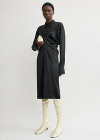 Slouch shirtdress black