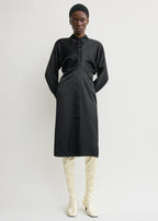 Slouch shirtdress black